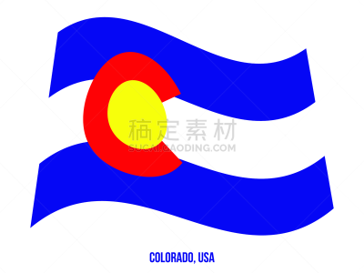 美国州旗,绘画插图,科罗拉多州,美国,白色背景,矢量,亚利桑那州州旗,阿拉巴马州旗,美国东部,田纳西州旗