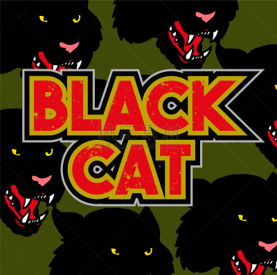 猫,式样,黑色,红色,衬衫,文字,图像,彪马