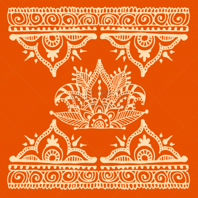 洋葱花,褐色,乱画,轮廓,华丽的,复杂,花,装饰