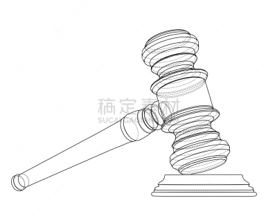 三维图形,槌子,轮廓,黄铜,法官,蓝图,决定