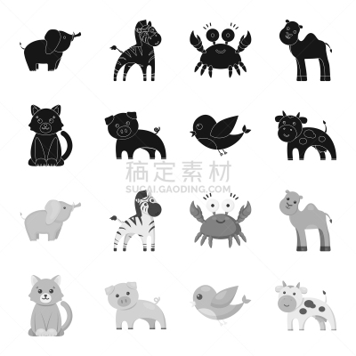 动物,完美,计算机图标,平衡折角灯,斑马,纯种犬,哺乳纲,象,猪,鸟类