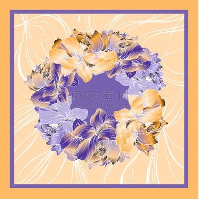 牡丹,花朵,围巾,花环,秋天,波西米亚,披肩,纺织品,边框,复古风格