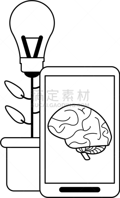 巨大的,投影屏幕,脑部,活力,创造力,易接近性,效率,概念,花,想象