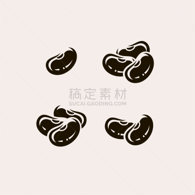 计算机图标,矢量,豆,蔬菜,菜单,清新,背景分离,收集,布置