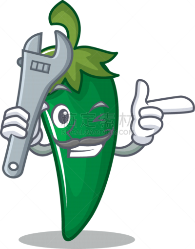 性格,绿色,卡通,辣椒,有机食品,自然,热,清新,烹调