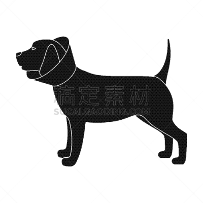 狗,黑色,保护项圈,计算机图标,宠物,分离着色,健康保健,纯种犬,塑胶,生病