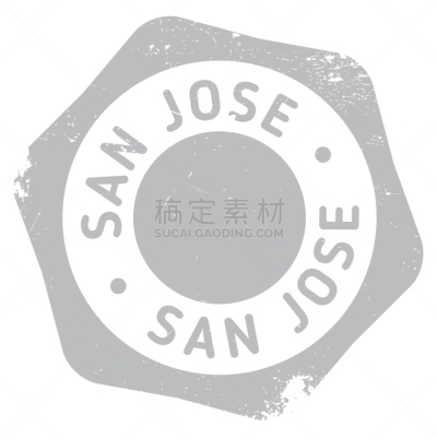 圣何西哥斯达黎加,橡皮章,红色,圣诞老公,克拉拉,加利福尼亚,分离着色,布希曼族,矢量