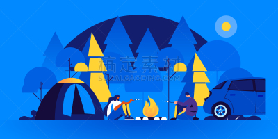 棉花软糖,大篝火,旅行者,夜晚,一对,可爱的,暗色,汽车,野餐,一个人