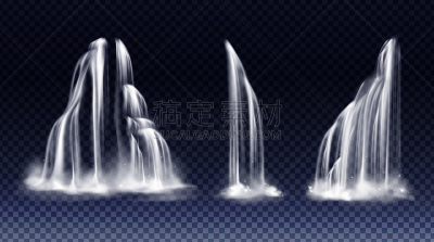 瀑布,雾,著名自然景观,纯净,波兰,清新,背景分离,热带气候,迅速,绿松石色