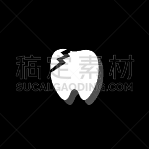 计算机图标,平坦的,口腔卫生,健康保健,珐琅,简单背景,牙医,现代,问题,牙痛