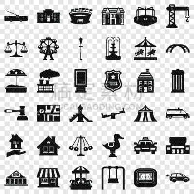巨大的,城市,极简构图,计算机图标,长椅,天鹅,公园,品牌名称,警官,布置