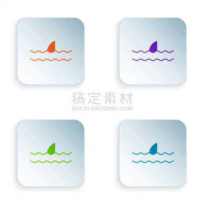 波浪,分离着色,彩色图片,鲨鱼,图标,鳍,野生动物,海豚,动物,品牌名称