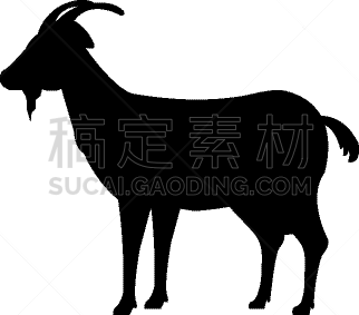 山羊,动物,农场,图标,分离着色,宠物,自然,牲畜,动物园,块状