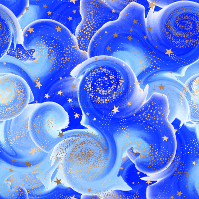 星系,式样,星座,星星,纹理,漩涡形,黄金,蓝色,星云,水彩画