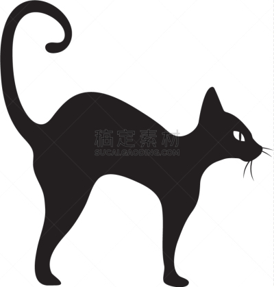 分离着色,白色,猫,黑色,计算机图标,可爱的,秘密,宠物,坐