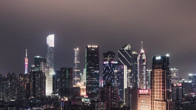 T/L Td广州夜景天际线/中国广东