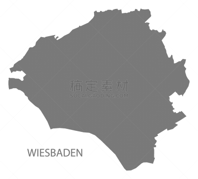 形状,威斯巴登,街道图,银色,非都市风光,图像,剪影,设计