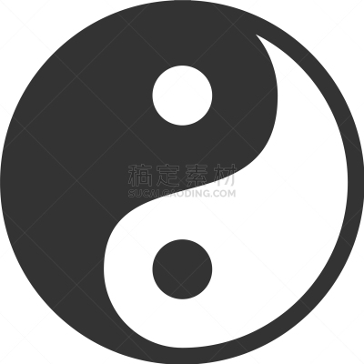 阴阳符,平坦的,图标,摆拍,哲学家,平衡,全球通讯,一对