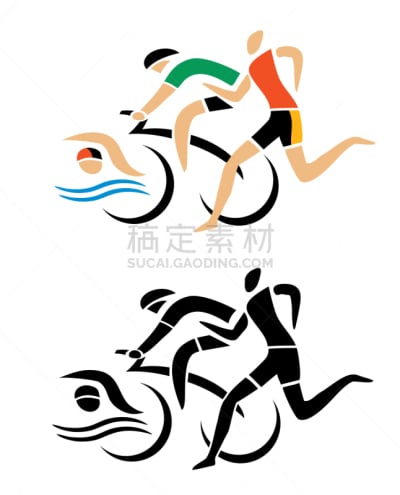 慢跑,铁人三项,骑自行车,计算机图标,人,计算机,男人,图像,游泳