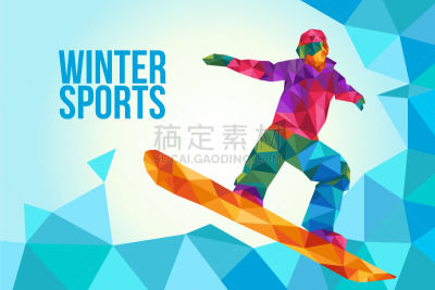 滑雪板,时尚,低的,雪板,男人,几何形状,冬天,人