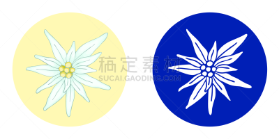 传统,简单,绘画插图,符号,计算机图标,阿尔卑斯山脉,火绒草,矢量,山,花
