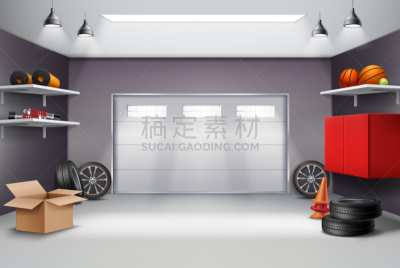 室内,车库,矢量,窗户,运动,图像,家具,商店,写实,构图