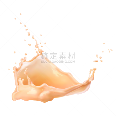 茶,牛奶,白色背景,拿铁咖啡,矢量,分离着色,三维图形,动态插画,溅,写实