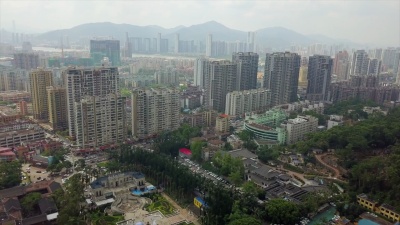 珠海城市景观航空全景图 中国