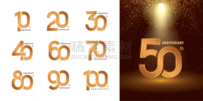 品牌名称,数字10,周年纪念,式样,数字80,请柬,事件,数字60,过去,背景分离