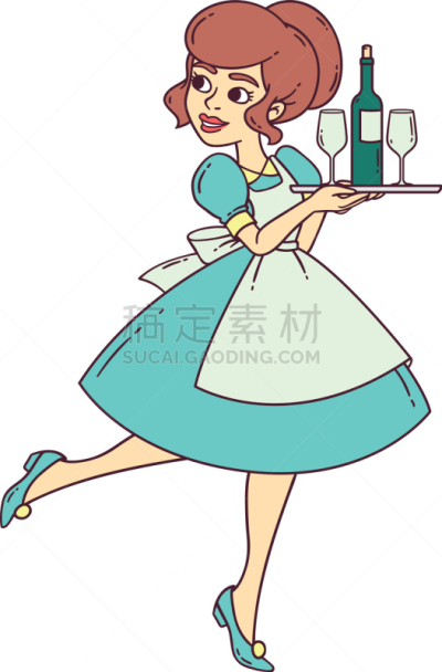 自然美,女招待,餐盘,可爱的,制服,半球形盘,食品,网络服务器,图像,女人