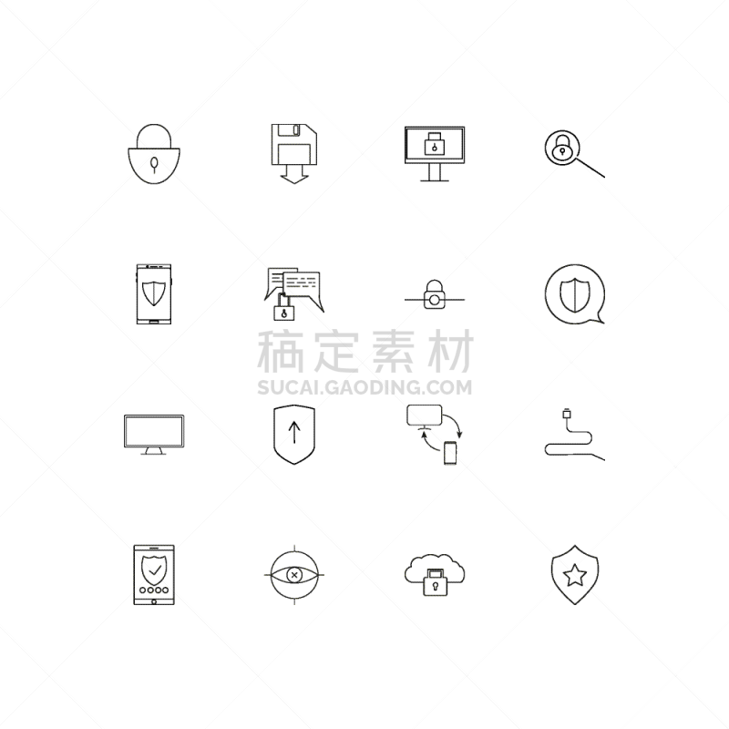 轮廓,直的,安全,计算机图标,网上交友,软盘,矢量,计算机,搜寻,下载