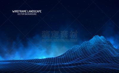 数字化显示,三维图形,绘画插图,未来,矢量,地形,抽象,斑点,粒子,背景聚焦