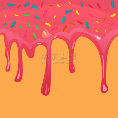 浇糖浆,多纳圈,白色,精神振作,粉色,蛋糕,食品,图像,水滴,装饰
