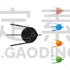 绘画插图,符号,矢量,图标,白色背景,卫星天线,色彩鲜艳,黑色,分离着色,有序