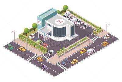 绘画插图,建筑外部,矢量,紧迫,健康保健,药,汽车,交通方式