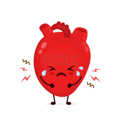 可爱的,痛苦,动物心脏,白昼,形状,图像,绘画插图,矢量,方形画幅