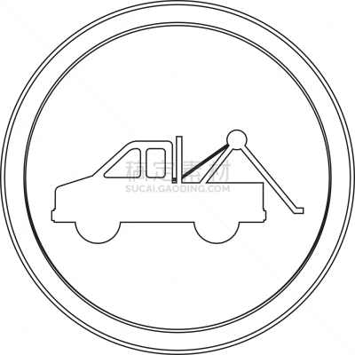 拖运卡车,圆形,轮廓,安全的,汽车,说明书,交通,图像,交通标志,剪影