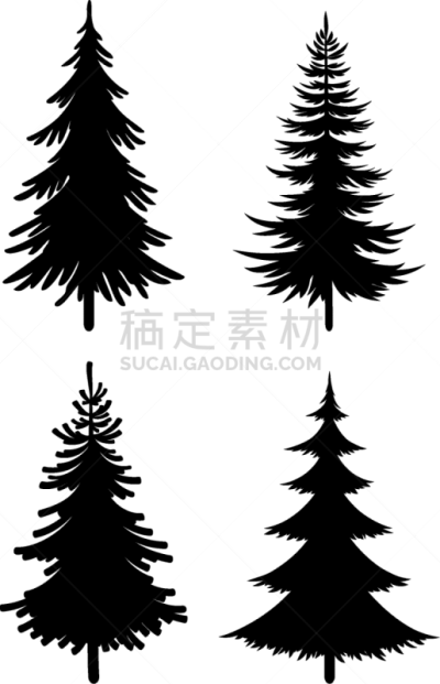 圣诞树,简单背景,植物群,公园,云杉,杉树,植物,针叶树,木制,剪影