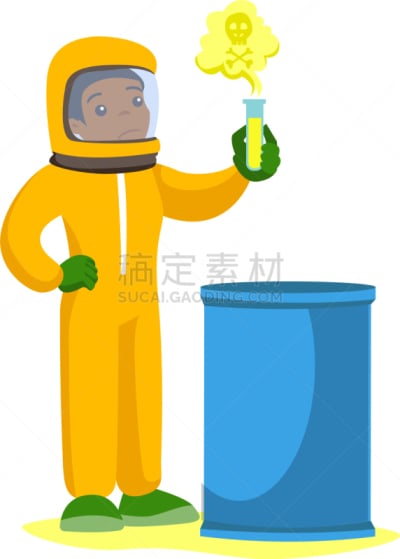 保护服,女人,试管,防放射服,人,科学家,套装,图像,放射