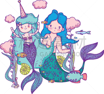 景象,水下,伴侣,美人鱼,可爱的,水瓶座,飘然,家庭,女人,梦想