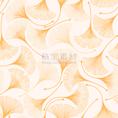 叶子,花纹,银杏,轮廓,自然,华丽的,草本,图像,植物群,重复