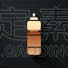 gold fitness shaker icon isolated on black