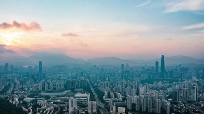 中国深圳城市风光延时摄影