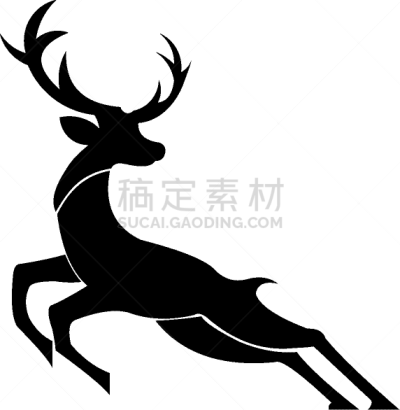 鹿,野生动物,哺乳纲,动物,鹿角,红鼻子驯鹿,剪影,追击,驯鹿,绘制