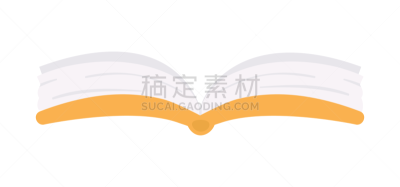 可爱的,空白的,书,开着的,扁平化设计,矢量,纸,重返校园,正面视角,空的