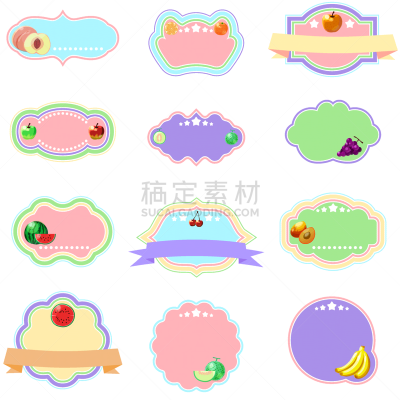 边框,水果,对话气泡框,可爱的,华丽的,无忧无虑,食品,橙色,简单,西瓜