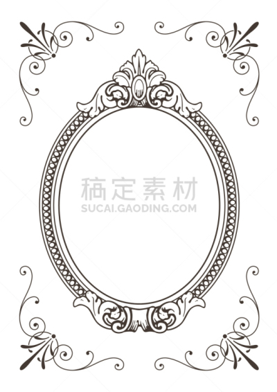 装饰品,华丽的,请柬,边框,卷,复古风格,古典式,古典风格,绘画插图,漩涡形
