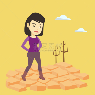 女人,沙漠,悲哀,农业,计划书,环境,天气,人种,夏天,户外