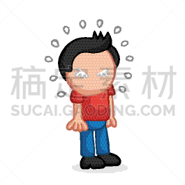男人,手,卡通,商务,损失,面部表情,筋疲力尽,站,哭,绘制