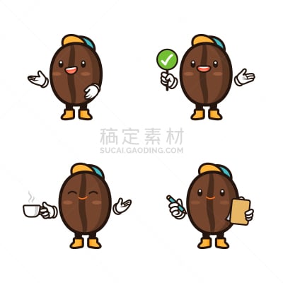 可爱,咖啡豆,大量物体,注视镜头,性格,饮料,可爱的,咖啡,食品,肖像